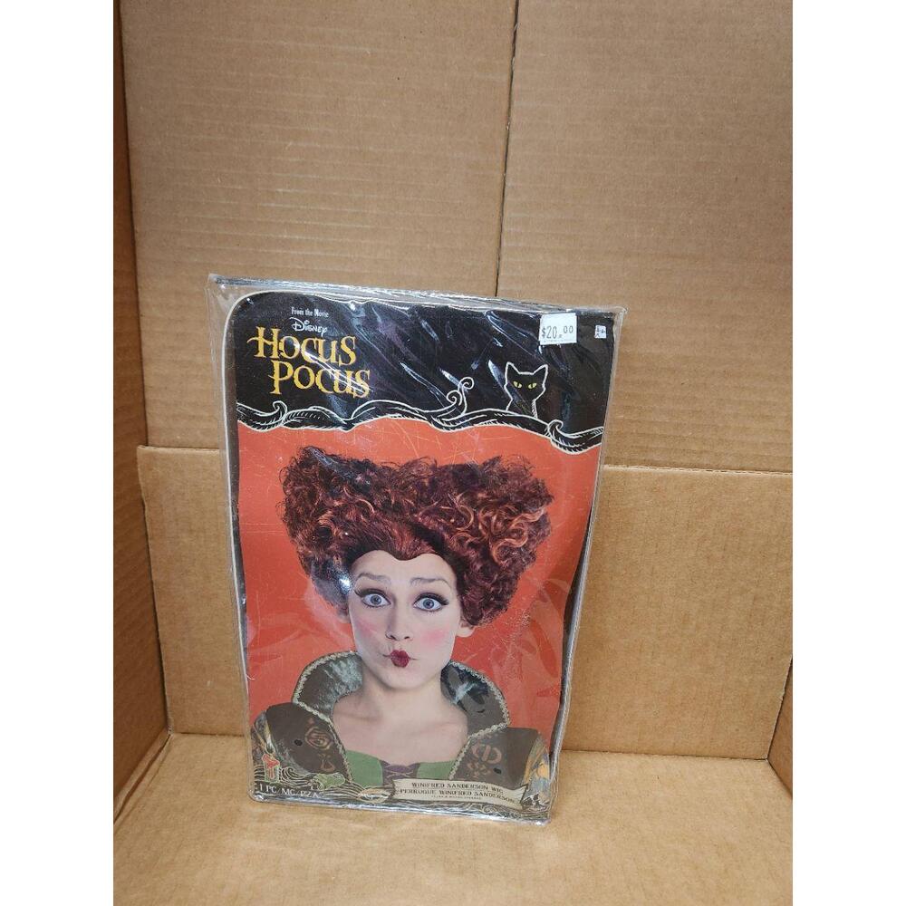 Disney Hocus Pocus Women Winifred Sanderson Wig Red Auburn Halloween Costume NWT